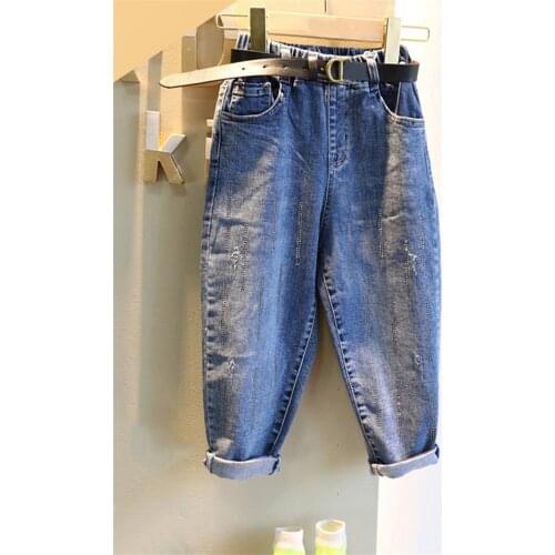 3 4 5 6 7 Years Toddler Girls Jeans Casual Korean Loose Denim Pants For Girl Baby Girls Trousers High Quality Kids Jeans 2020