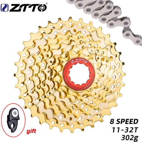 ZTTO MTB 8 speed Freewheel 8s 11-32T Cassette gold 24s k7 8V sprocket Mountain Bicycle Parts for M410 M360 M310 M280 Tourney