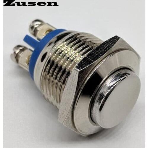 Zusen 40PCS/LOT 16mm (ZS16H-10/N) Nickel-plated brass Momentary Push Button switch