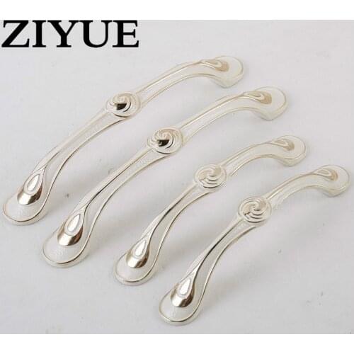 2PCS/Lot Free Shipping Antique Carved Furniture Cabinet Door Handle Double Zinc Alloy