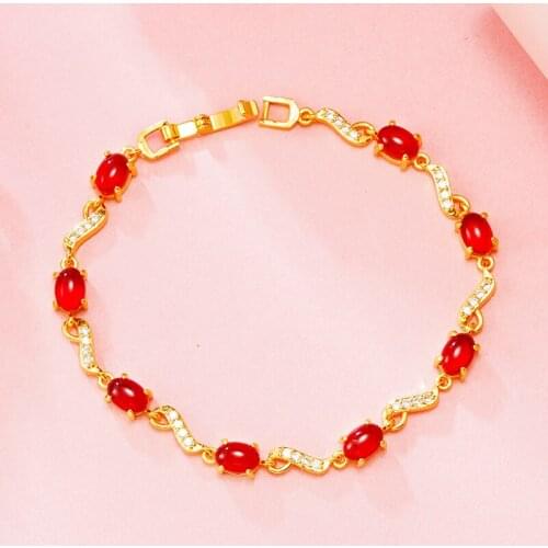 2021 new Fashion rhinestone Pendant crystal link Chain Bracelets for Women Charm vintage Bangle Jewelry Party Mothers Day Gifts