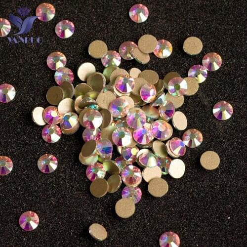 2058NoHF SS3-SS50 All Sizes Super AB Non Hotfix Adhesive Rhinestones Nail Art Accessories Glitter Glass Crystals DIY Crafts Garm