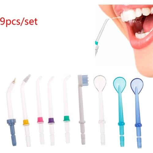 9PCS Replacement Tips Water Flosser Extra Replacement Jet Tip Nozzle For Flycat Waterpik Teeth Care Tool Kit