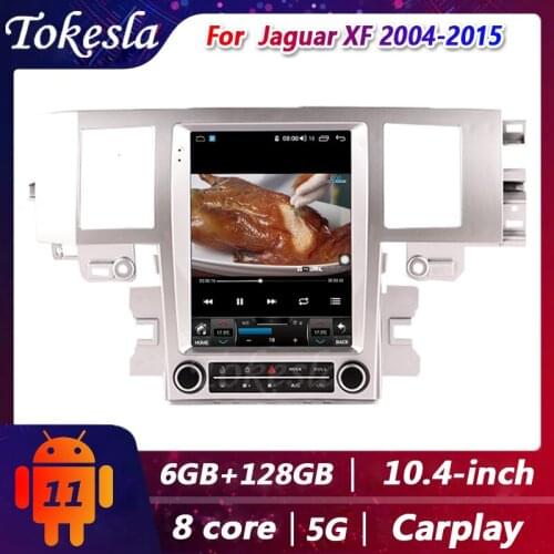 Tokesla Android 10.0 car radio audio DVD intelligent touch Central Multimedia gps receiver screen system for Jaguar XF 2004-2015