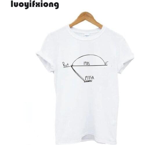 BACK TO THE FUTURE T-shirt Women Tops Short Sleeve Casual Tee Shirt Femme Harajuku Summer Plus Size White Women Tshirt S-2XL