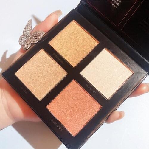 Shimmering Eyeshadow Pallete Glitter Face Highlight Disc Shimmer Powder Highlighter Glitter Palette Nude Shiny Makeup