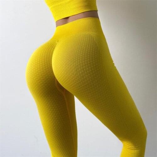 CHRLEISURE Leggings High Waist Push Up Workout Leggings Legging Sport Femme Quick Dry Fitness Scrunch Leggings