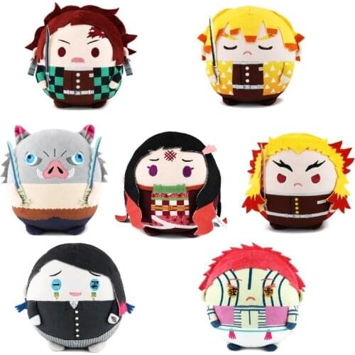 Demon Slayer Plush Toys Doll Cute Fat Type Tanjirou Zenitsu Inosuke Kyoujurou kimetsu no yaiba Stuffed Toy Nice Gifts 10/20cm