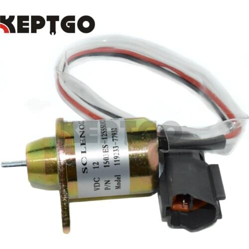 Fuel Shutdown Solenoid Valve 1503ES-12S5SUC12S for Hyundai/Daewoo/Komatsu Excavator Yanmar engine model 119233-77932