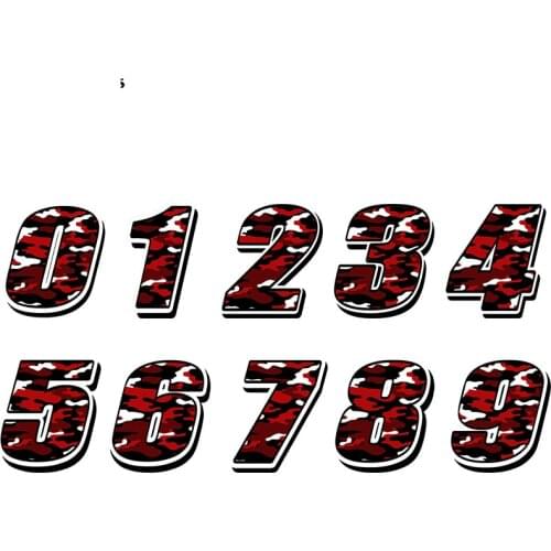 Personality Lifelike Car Styling Racing Number Waterproof Decals and Stickers Motocross Auto Sticker Bike