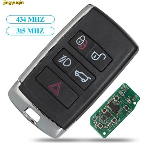 Jingyuqin 5pcs Remote Car Key 315/434MHZ For Land Rover Discovery Freelander Sport Evoque Jaguar F-Pace F-Type XE XF XJ