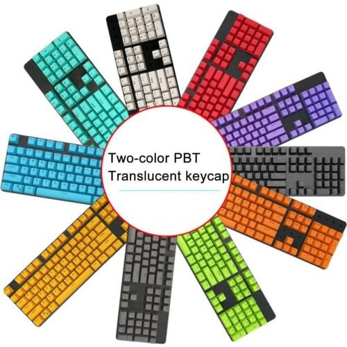 Mechanical Keycaps 104Pcs Universal Backlight Multicolor PBT Replace Keycaps Mechanical Keyboard Key Caps For Cherry MX Computer