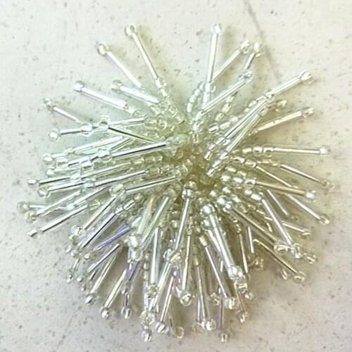 1pc handmade sequin flower patches for clothing DIY rhinestone beaded Sew on patch embroidery applique round parche ropa