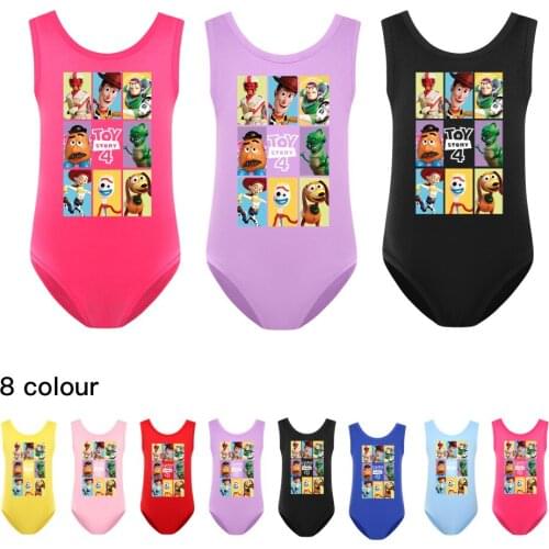 Summer Girl One Piece Swimsuit New 2021 Swimwear Cartoon Toy Story Woody Bass Childrens Swimming Bikini Bathing Suit Beach Wear