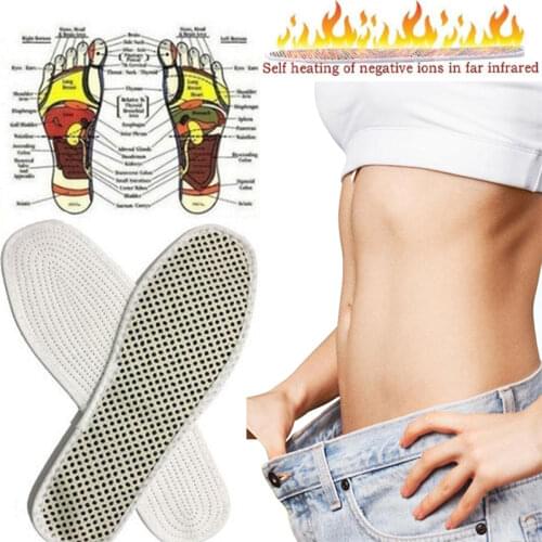 1 Pair Magnetic Therapy Insoles for Slimming Weight Loss Foot Massage Health Care Shoes Mat Pad Self-heating Tourmaline Insoles