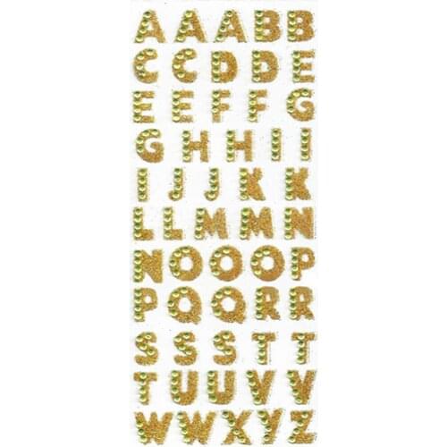 Alphabet Wall Sticker Glitter Creative Multicolor English Letters Art Decals A-Z Words Home Decor Living Room Bedroom Decoration