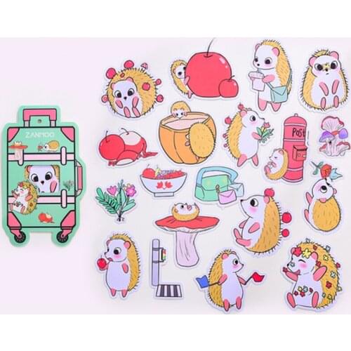 Cute Hedgehog Astronaut Sticker Pack Adhesive Craft Stick Label Notebook Computer Phone Decor Supplies Stationery