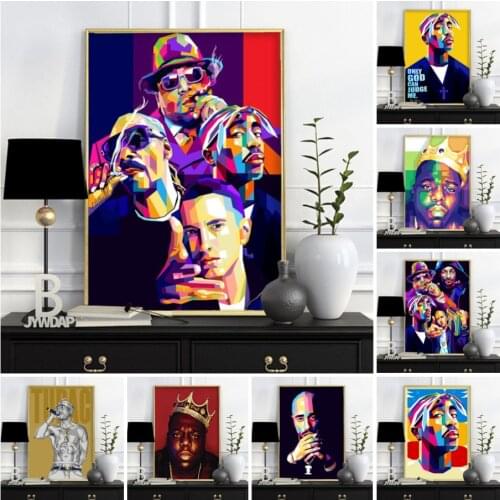 Shakur B.I.G Hip Hop Music Rap Star Rapper Poster Fashion Modern Abstract Wall Art Canvas Painting Home Decor Quadro Cuadros