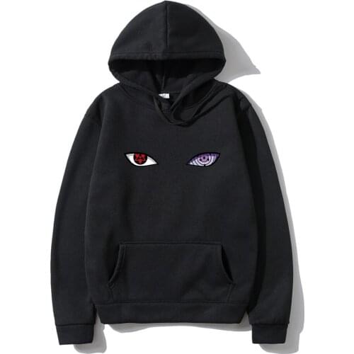 New Arrival Harajuku Anime Men Hoodies Uchiha Uzumaki Hatake Eyes Print Pullover Sweatshirt Japanese streetwear Hip Hop Hoodie