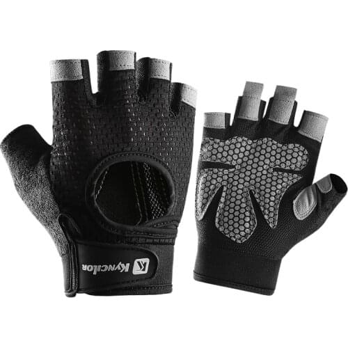 A0042 Men Women Summer Breathable Antiskid Sports Mittens Half Finger Fitness Gloves For Outdoor Cycling Skate Gym Running