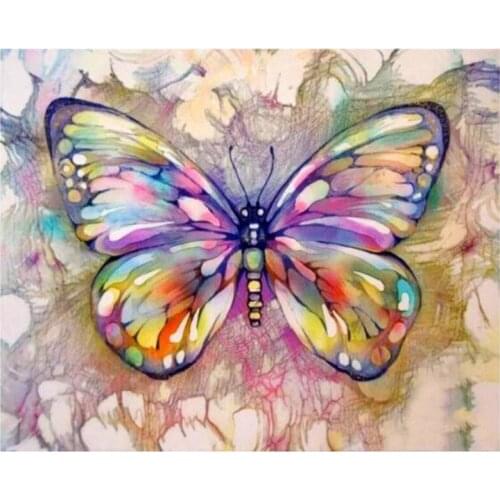 Full Square/Round Drill 5D DIY "Animal butterfly" Embroidery Cross Stitch Diamond Painting 3D Living Room Decoration XN750