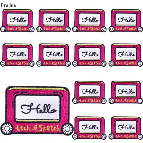 Prajna 10 PCS Tape Patches On Clothes Cute Cartoon Embroiderd Patches For Clothing Sticker Cartoon Letter Patch Badges Applique