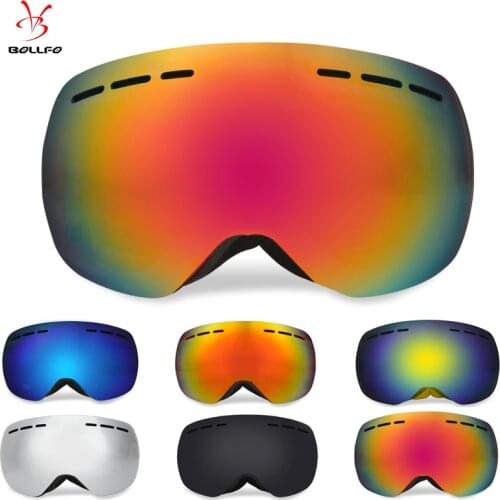 Spherical Mirrors Ski Goggles Double Layers Lens Anti-Fog UV400 Skiing Equipment Snow Goggles Mask Men Women Antiparras Nieve