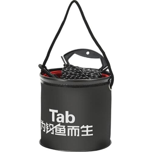 Thicken EVA Outdoor Folding 5L Fishing Bucket Live Fish Box Car Wash Bathroom Kitchen Bucket Fishing Bait Buckets Tackle Tools