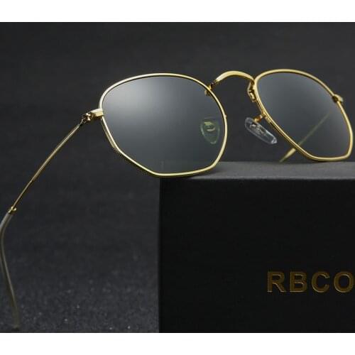 Brand Hexagonal Glass lenses Sunglasses Women men UV400 Fashion Female Sun Glasses Mirror Summer Sunglass with case 3548