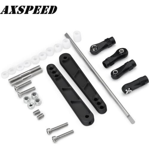 AXSPEED Aluminum Black Sliver Anti-Tilt Rod for RC Car Axial RR10 90048 90053 yeti 90025 90026 90050 Wraith