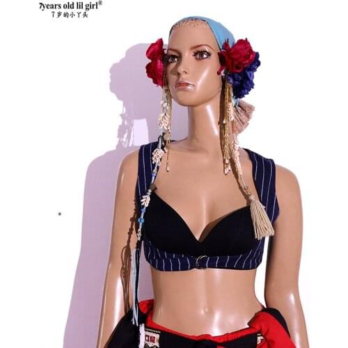 Dance Clothing Brand Design Belly Practice Performance Chest Waistcoat Lace Small Top Selling T9