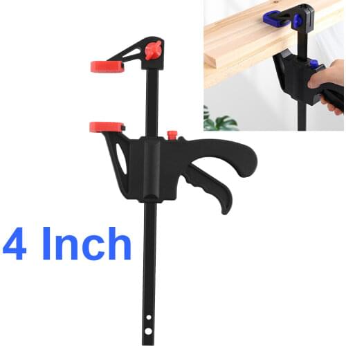 Twotrees Spreader Work Bar Clamp F Clamp Gadget Tool DIY Hand Speed Squeeze Quick Ratchet Release Clip Kit 4 Inch Wood Working