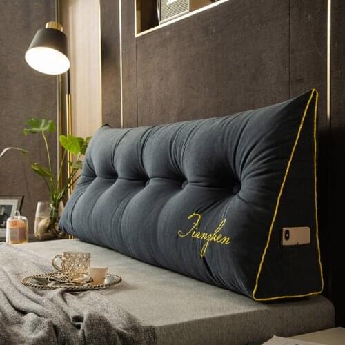 High-grade Luxury Simple bed cushion double sofa Multifunction Tatami Bed soft bag Removable Bed pillow for Sleeping 9 Colors