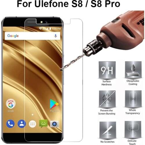 Tempered Glass For Ulefone S8 / S8 Pro Screen Protector Film 9H 2.5D Protective On Phone Tempered Glass For Ulefone S8 Pro