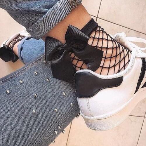 Women Ruffle Fishnet Ankle High Socks Mesh Lace Fish Net Short Socks Funny Cute Women Socks Calcetines Mujer C1211