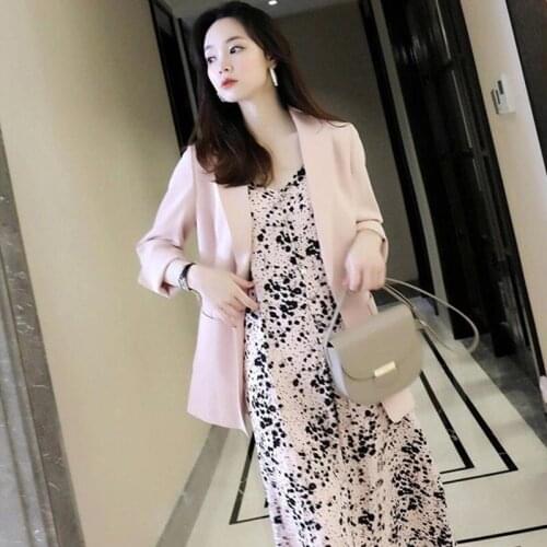 Dress for women Summer Round Neck Women Blouse Puff Sleeve Tops Short Sleeve Shirt Suspender Floral Dress Women Floral suspender