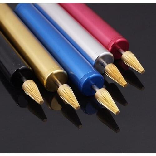 1 x Leather Edge Oil Painting Pen Edge Dye Roller Pin Applicator Brass Head Top Easy Clean Leathercraft Tools 5 colors available