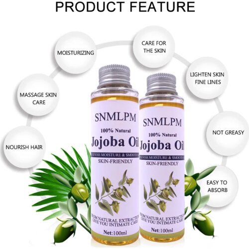 100% Natural Organic Jojoba Oil Best Skin Care Relaxing Moisturizing Oil Control Hydration Massage Oils 100ml