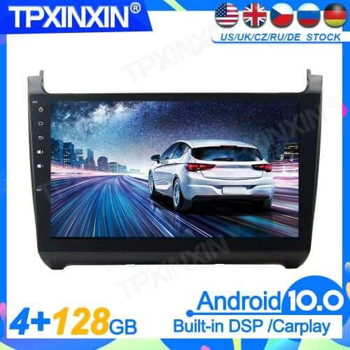 4+128GB Android 10 For VW POLO 2015+ Head Unit Car Multimedia Player Auto Radio Tape Recorder GPS Navigation DSP IPS 2Din