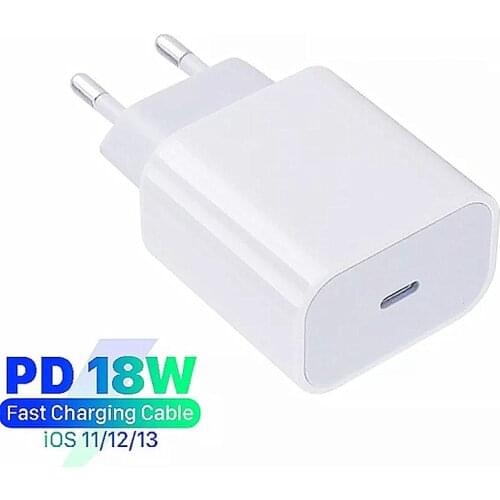 18W PD USB Type C Charger Adapter For iPhone 12 mini pro 11 Xs Max X Fast Charging Power EU US Plug for Apple Charger