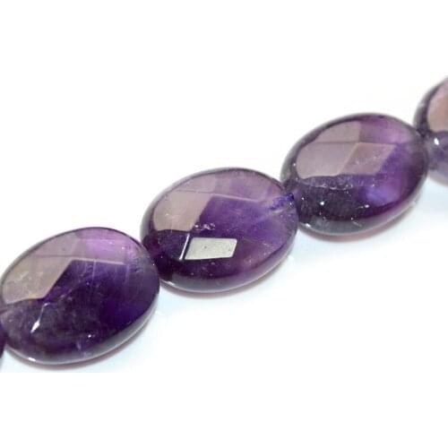 Hgih Quanity 12x16mm Faceted Natural Amethyst Oval Shape Loose Beads DIY Jewelty Making Findings 5strand/lot