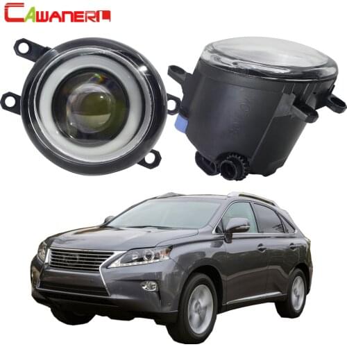 Cawanerl For Lexus RX350 RX450h 2010 2011 2012 2013 Car 30W LED Fog Light Angel Eye Daytime Running Lamp DRL White H11 12V