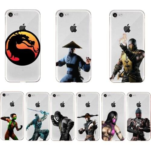 Mortal Kombat Phone Case For iPhone X XS MAX 6 6s 7 7plus 8 8Plus 5 5S SE 2020 XR 11 11pro max Clear funda Cover