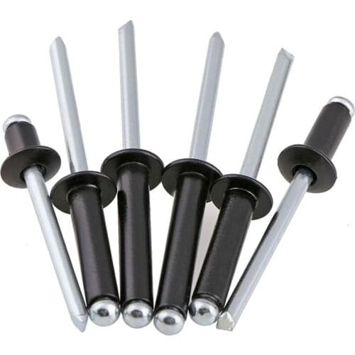 M2.4 M3.2 M4 M5 Black Aluminium Blind Round Head Rivets Nail Decoration Pop Rivets