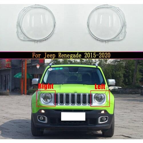 For Jeep Renegade 2015~2020 Lamp Cover Headlamp Cover Shell Transparent Lampshade Headlight Cover Lens Glass