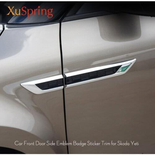 For Skoda Yeti 2009 2012 2013 2014 2015 2016 2019 Door Side Wing Fender Emblem Badge Sticker Trim Original Car-styling