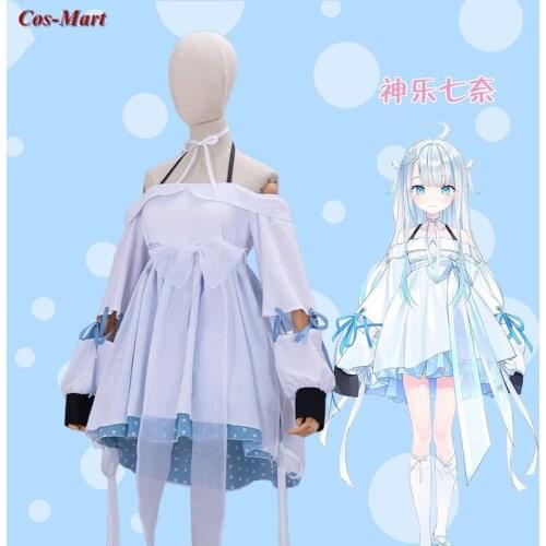Hot Anime Vtuber Kagura Nana Cosplay Costume Female Gorgeous Cute Formal Dress Full Set Activity Party Role Play Clothing XS-XL