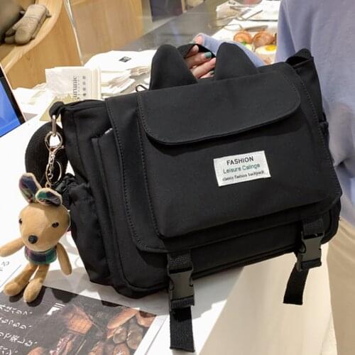 New Fashion Womens Handbags Waterproof Nylon Shoulder Crossbody Bags for School Teenagers Girls 2021 Lovely Lady Messenger Bag