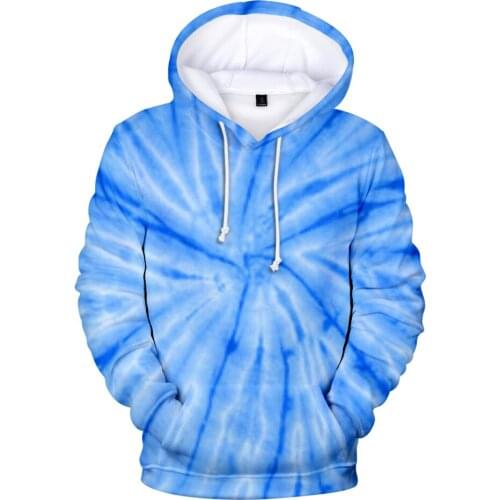 Personality Men/Women Colorful Tie Dye Hoodies Sweatshirt Casual Magic Swirl Pattern 3D Sweat Tops Crewneck Hip Hop 3D Tops