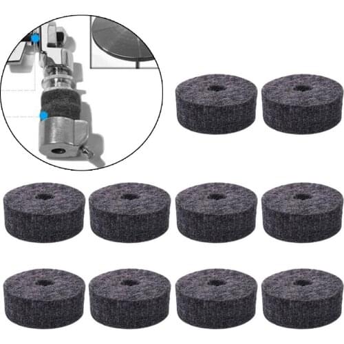20pcs Cymbal Felt Washer For Felts Crash Cymbals Clutch Felt Drum Parts Set Gray Musical Instrument Accessories Parts 40mm